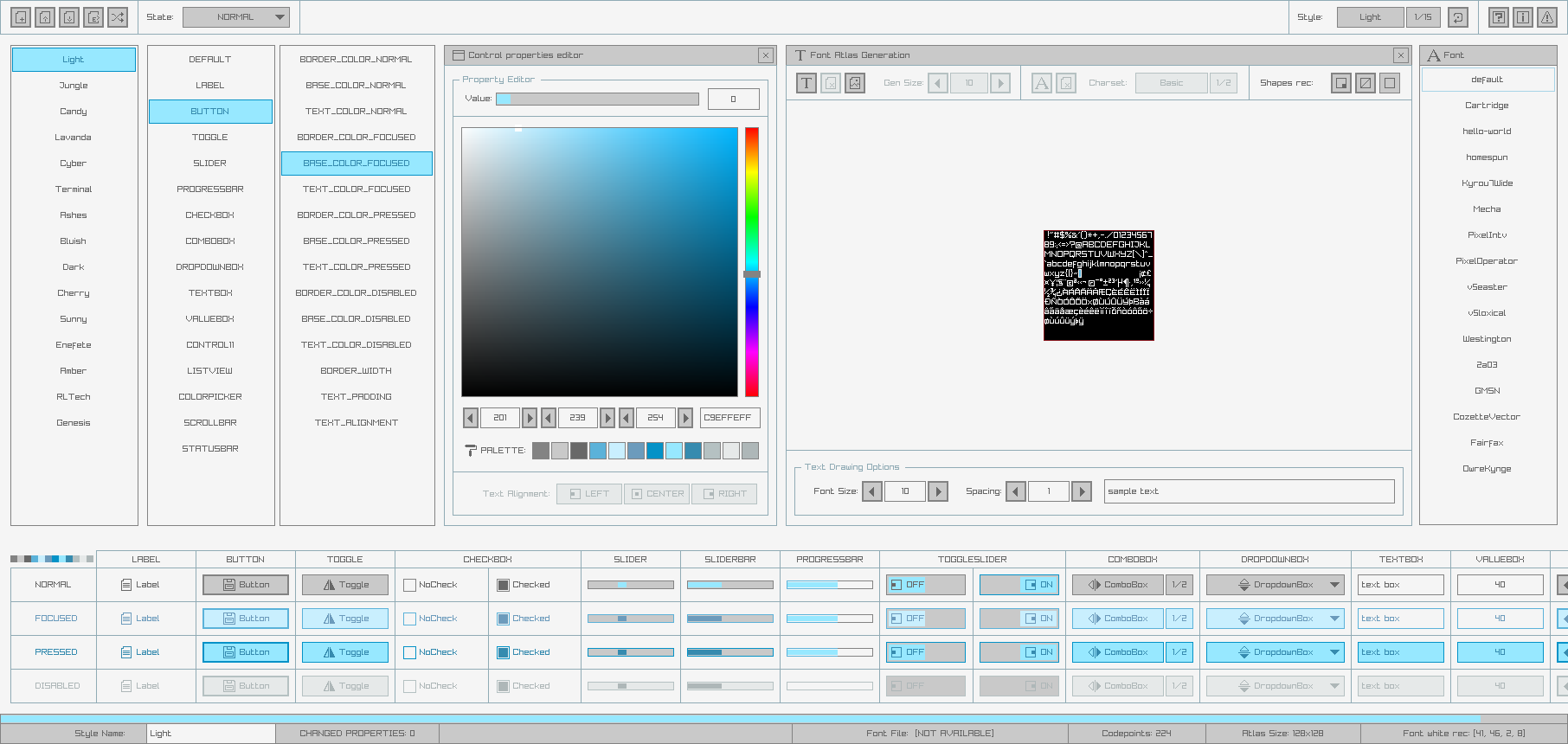 default style screen